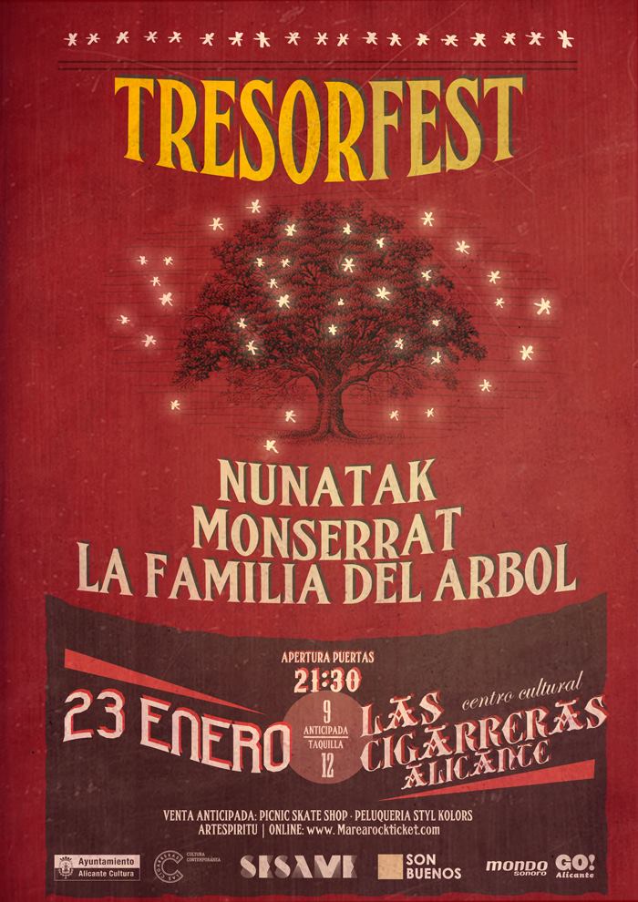 Tresor Fest con La Familia del Árbol, Nunatak y Monserrat
