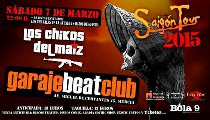 Los Chikos del Maíz presentarán ‘La Estanquera de Saigón’ en Garaje Beat Club el 7 de marzo