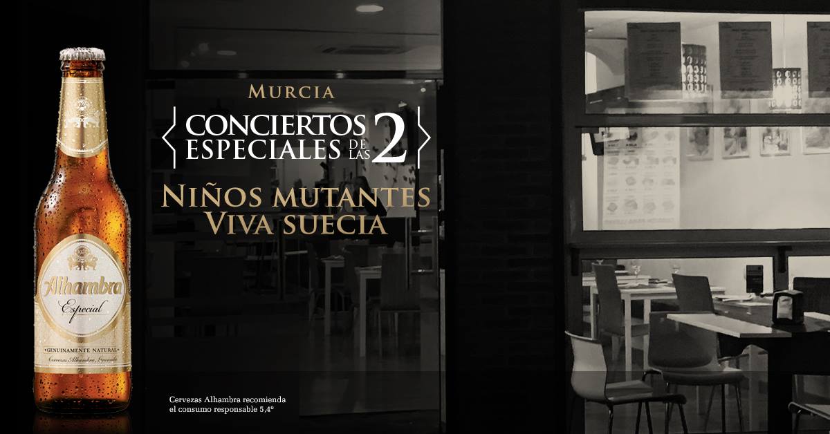 Niños Mutantes y Viva Suecia actuarán mañana en Murcia en los “Conciertos Especiales de las 2”