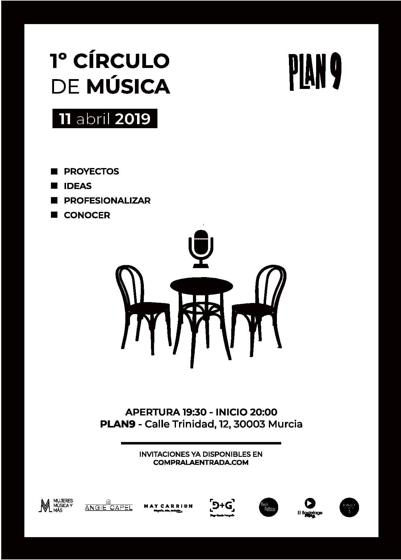 Llega la 1ª edición de Círculo de Música, el 11 de abril en Plan 9