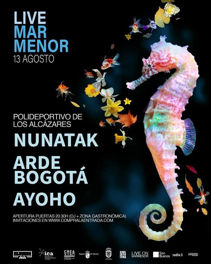 Live Mar Menor llega a Los Alcázares con Arde Bogotá, Nunatak y Ayoho